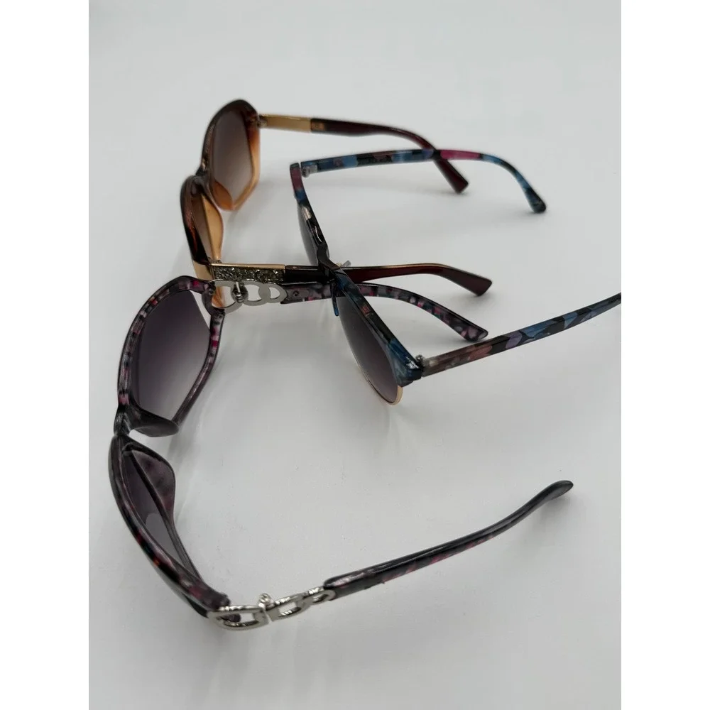 Unbranded Sunglasses Bundle Women OS Multicolor Good Casual Fashion 3 Pairs